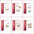 Funny Birthday Card Dachshund Weenie Dog Gifts for Dog Birthday Him Her Cute Wiener Dog Gift for Pet Lovers Owners Oasis Select 6pcs