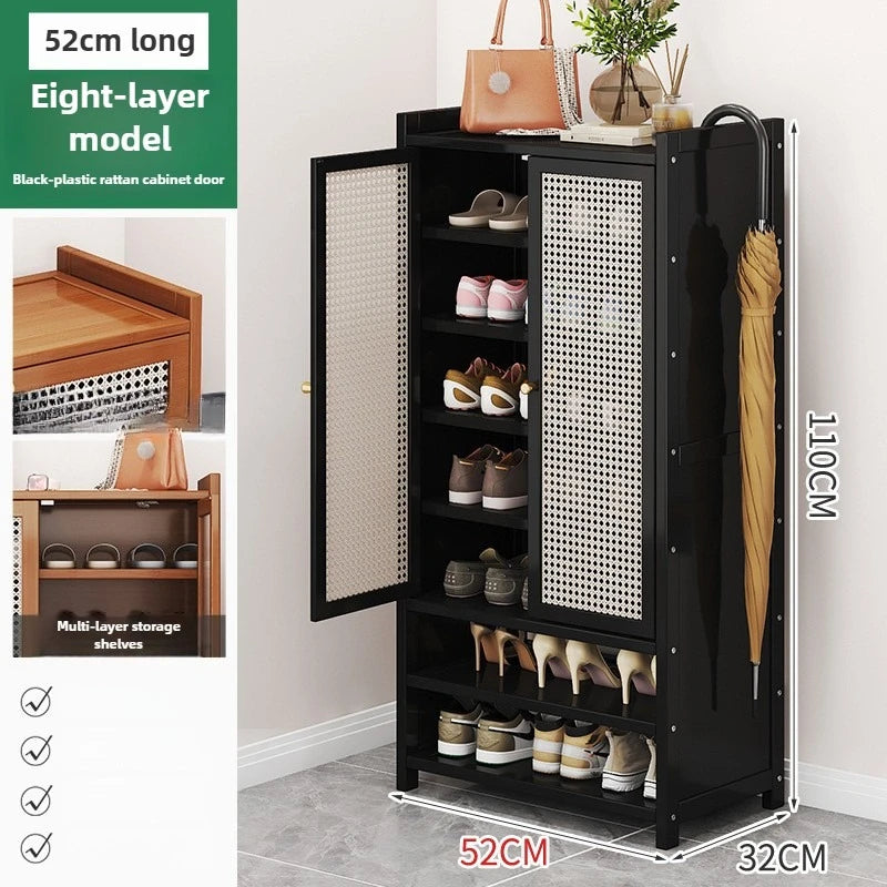 Entry to the door of the shoe cabinet, large-capacity shoe cabinet, multi-layer porch, for the corridor outside the door durable Oasis Select Black E