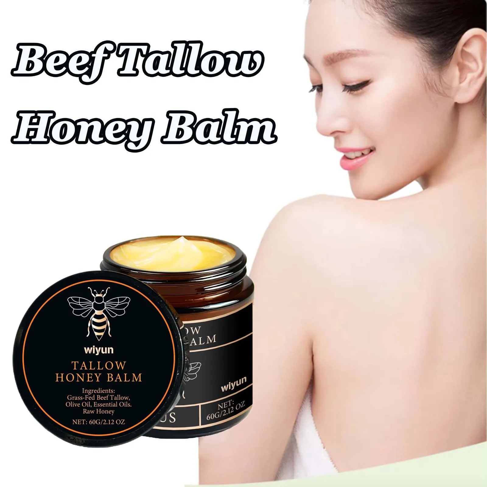 Beef Tallow Honey Cream Fade Dark Spots Remove Melanin Brightening Firming Non-Greasy Lasting Moisturizing Soothing Body Lotion Oasis Select