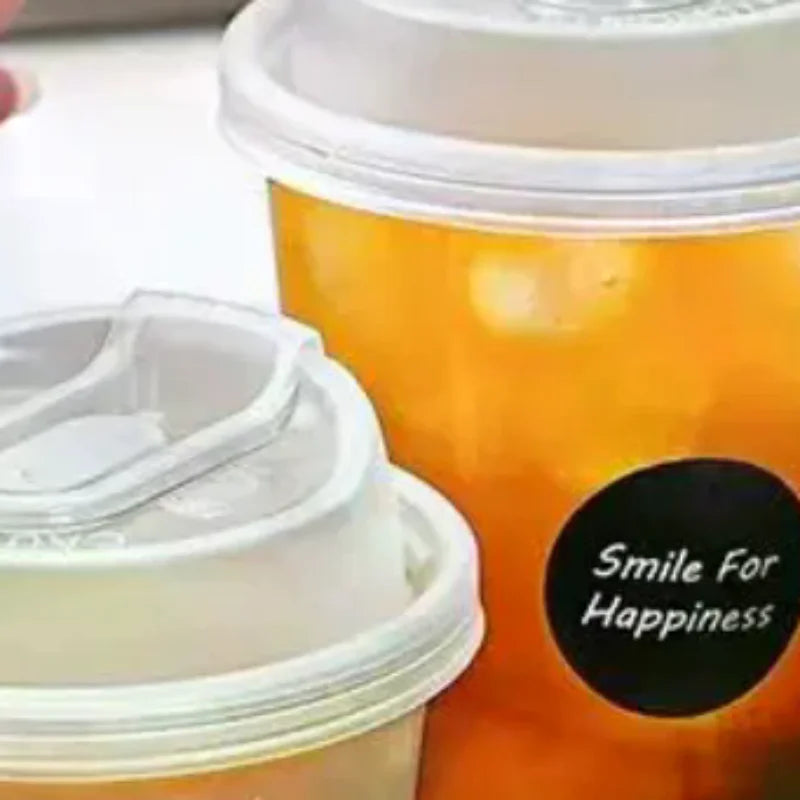 10pcs Transparent Coffee Cups With Lids U-shaped Disposable Cups For Hot Drink Milk Tea Takeaway Beverage Cups Oasis Select