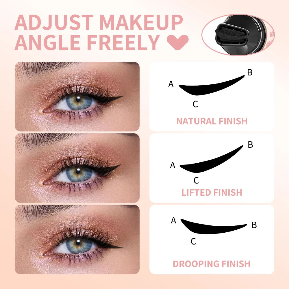 Eyeliner Stamp Beginner Friendly One-Press Forming Precise Fit Waterproof Sweatproof Fast Drying Formula Intense Color Eyeliner Oasis Select