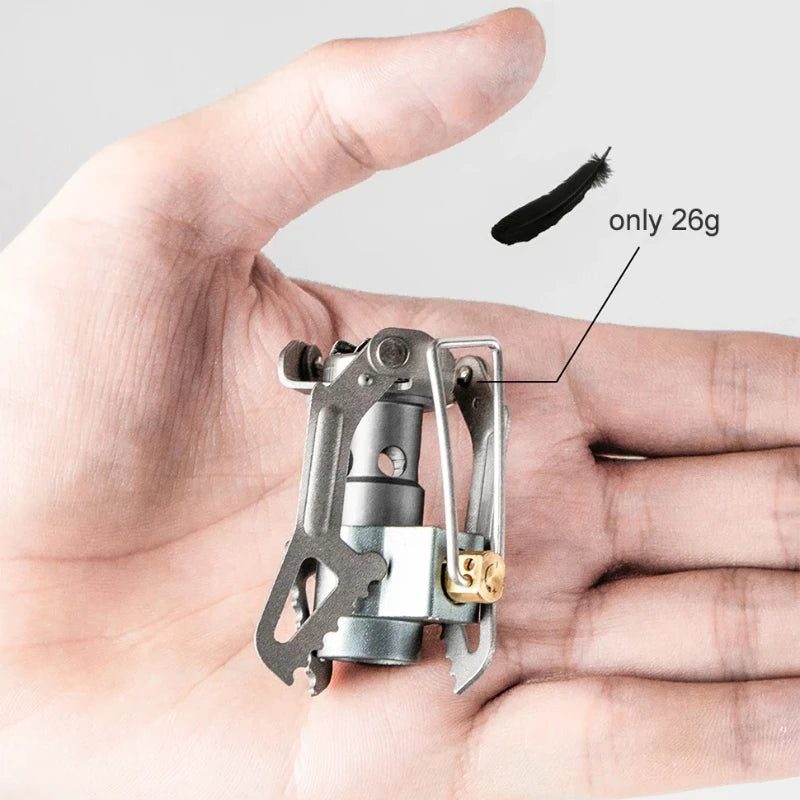 BRS Outdoor Gas Stove Mini Camping Gas Burner 25g Ultralight Titanium Picnic Hiking Cooking Stove Survival Furnace BRS-3000T Oasis Select