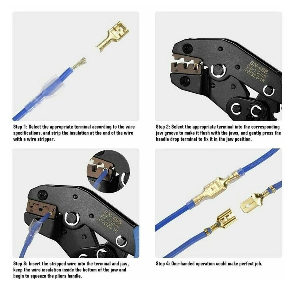 1000pcs Male Female Cable Connector 2.8/4.8/6.3mm Electrical Crimp Terminals Termin Spade Connectors Assorted Kit Oasis Select