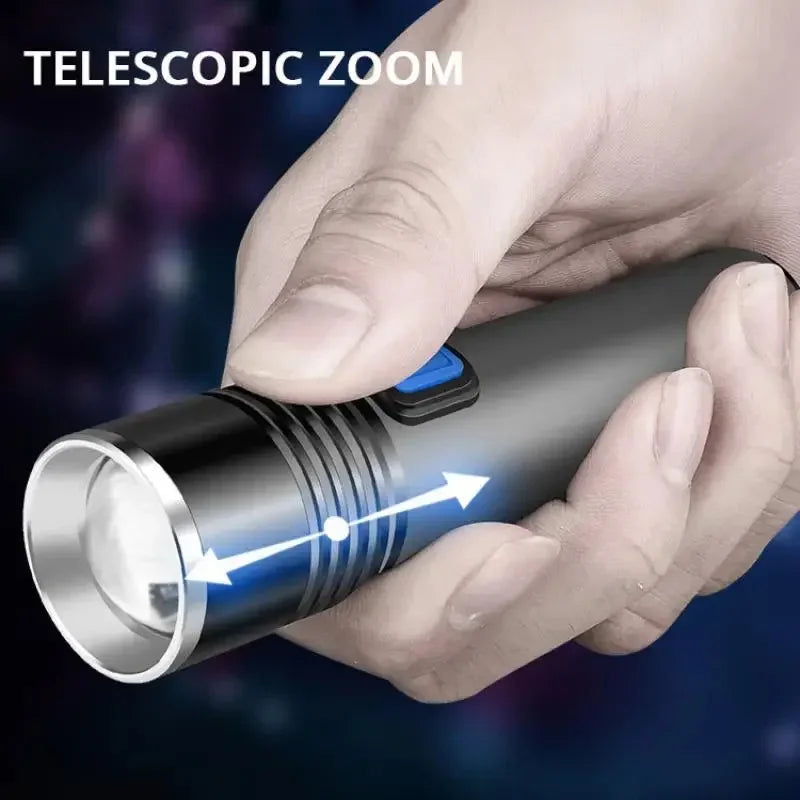 395nm UV Flashlight Blacklight Zoomable USB Rechargeable UV Light Ultraviolet Flashlight for Pet Urine Detection Resin Curing Oasis Select