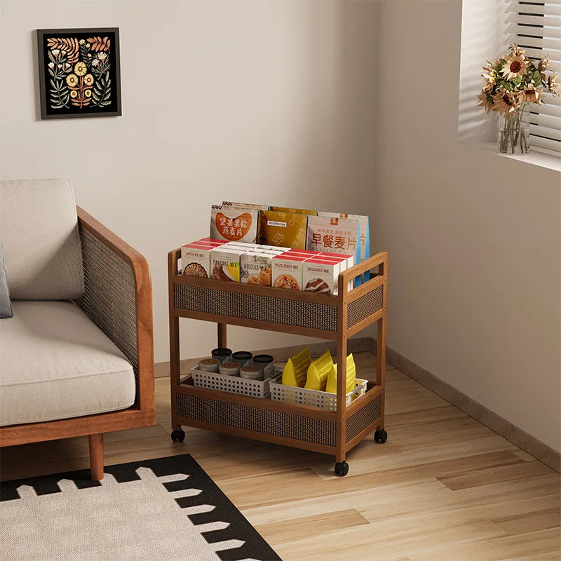 Multi-functional Movable sofa side storage rack trolley snack locker Oasis Select