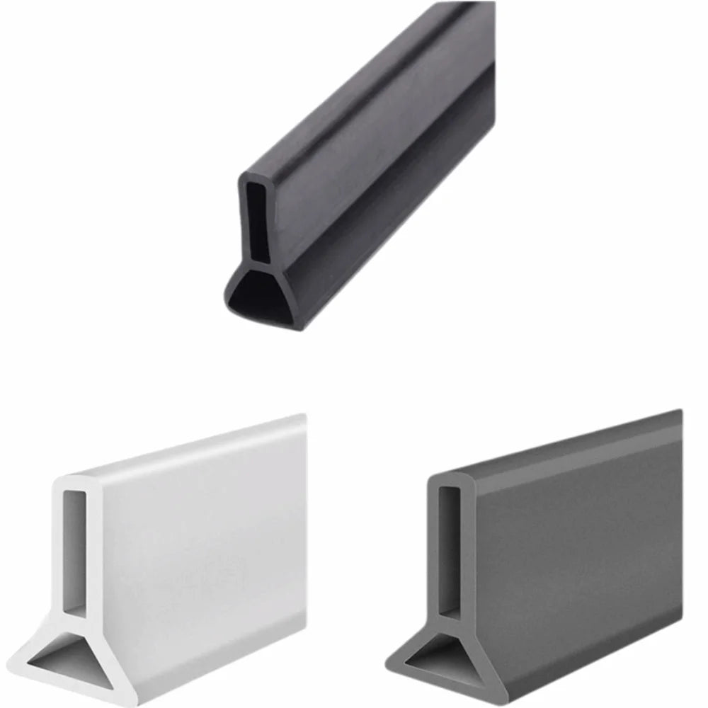 Self Adhesive Water Barrier Strip Collapsible Design Flexible Silicone Waterproof Collapsible Shower Threshold Oasis Select
