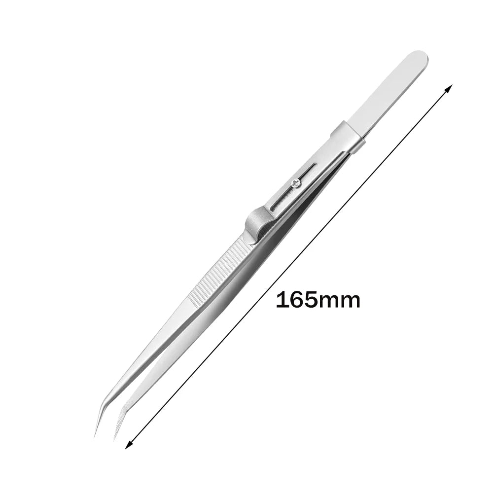 1/2/3Pcs Diamond Tweezers Gem Stone Jewelry Locking Diamond Claw Holder Beads Ball Grabber Pick up Tool Tongs for Making Oasis Select B