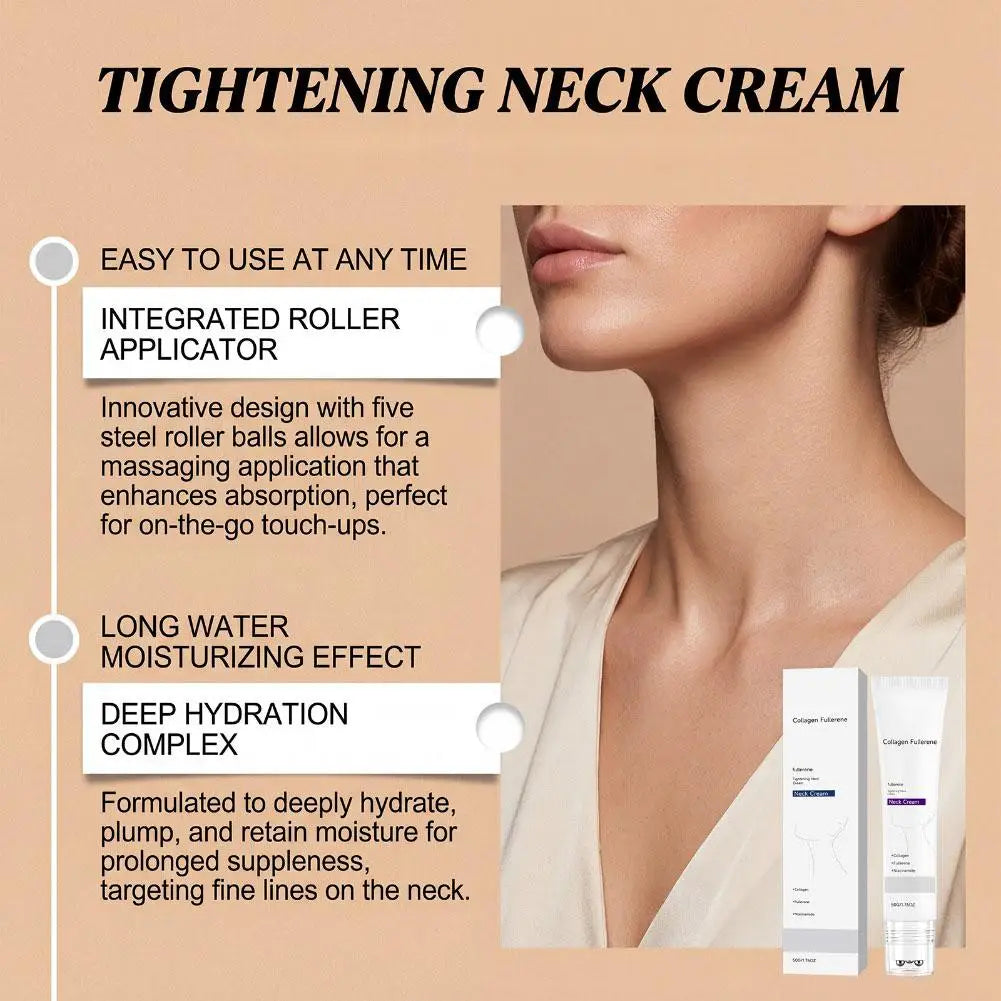 Collagen Neck Cream Anti-Wrinkle Firming Rollerball 50ml Neck Firming Cream Oasis Select