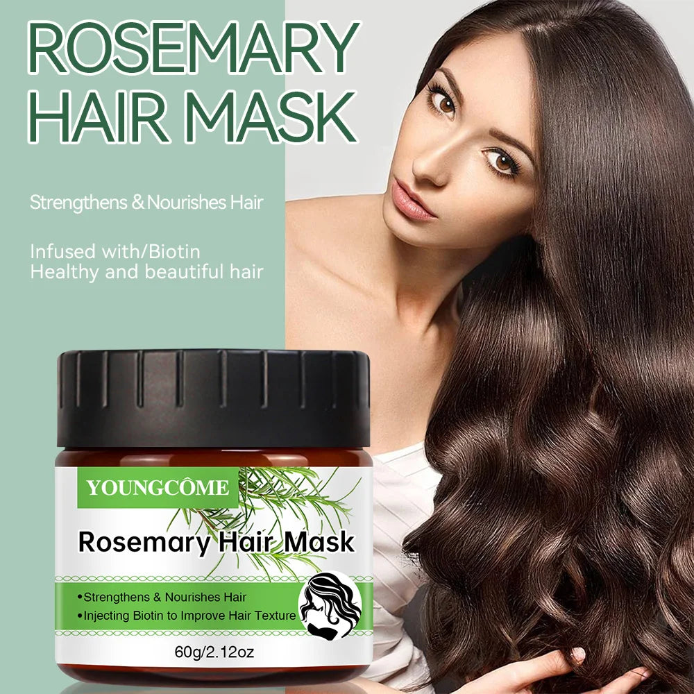 Repair Hair Mask Rosemary Deep Nourishing Straightening Scalp Treatment for Damaged Dry Frizz Soothing Soften Hair Care Masque Oasis Select
