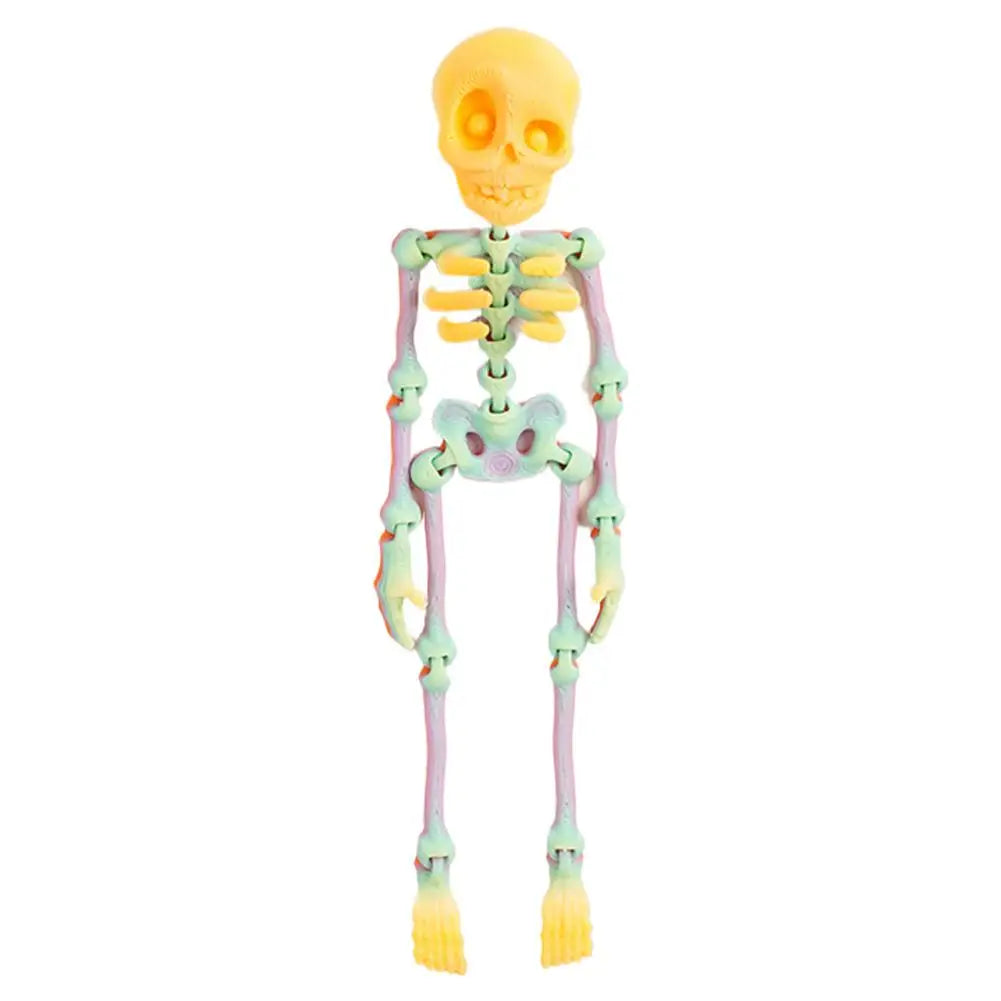 Mini Poseable Skeleton Fridge Magnet | 3D Halloween Decor