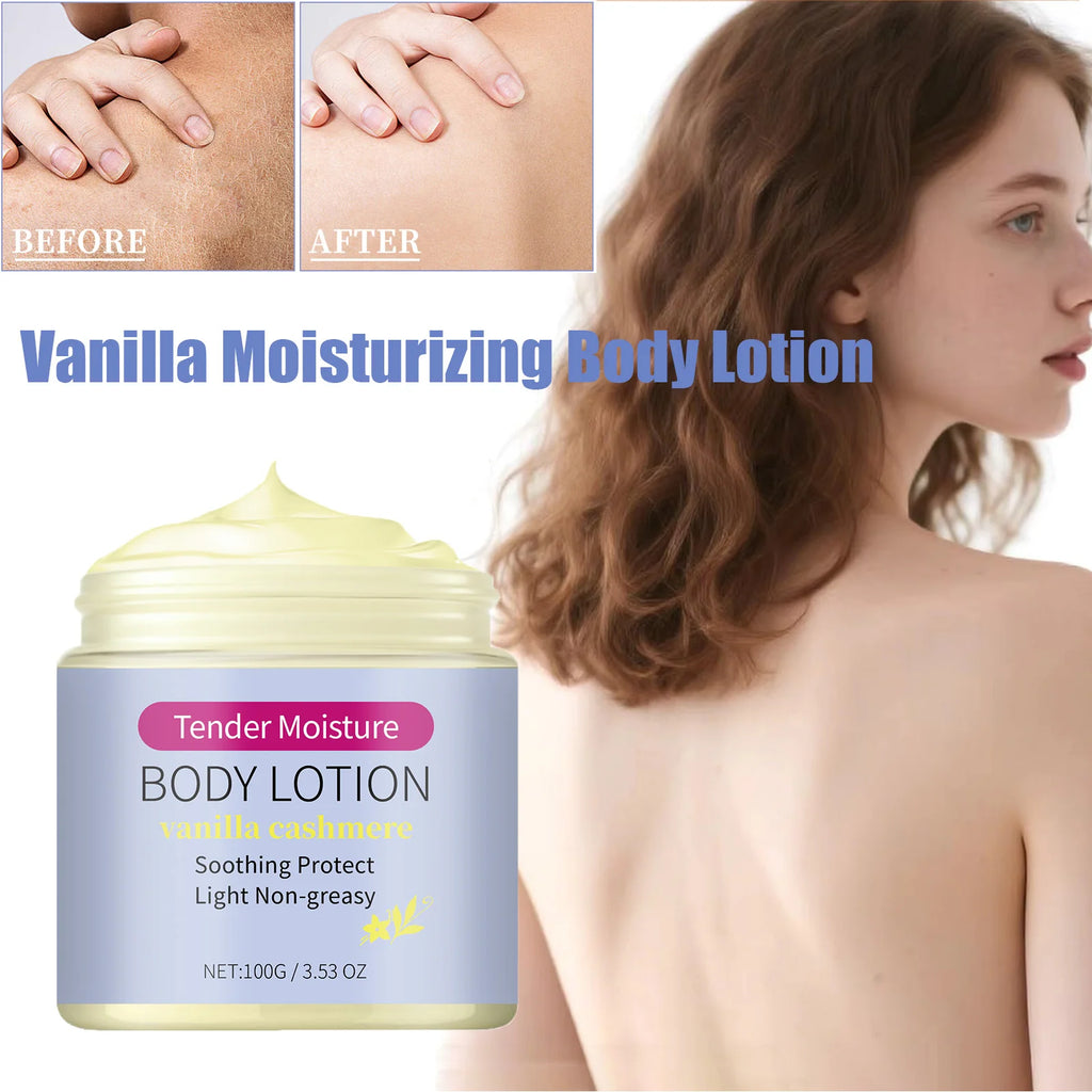 Tender Moisture Body Lotion Vanilla Cashmere Nourishing Dry Skin Care Lightweight Non-Greasy 24h Hydration for All Skin Types Oasis Select
