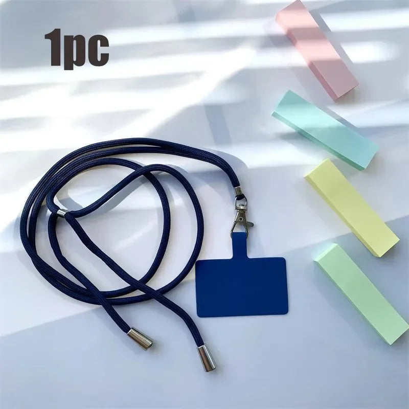 1/4pcs Crossbody Lanyard Necklace Strap Universal Mobile Phone Lanyard Long Adjustment Phone With Clip Safety Anti-Lost Lanyard Oasis Select 1pc dark blue