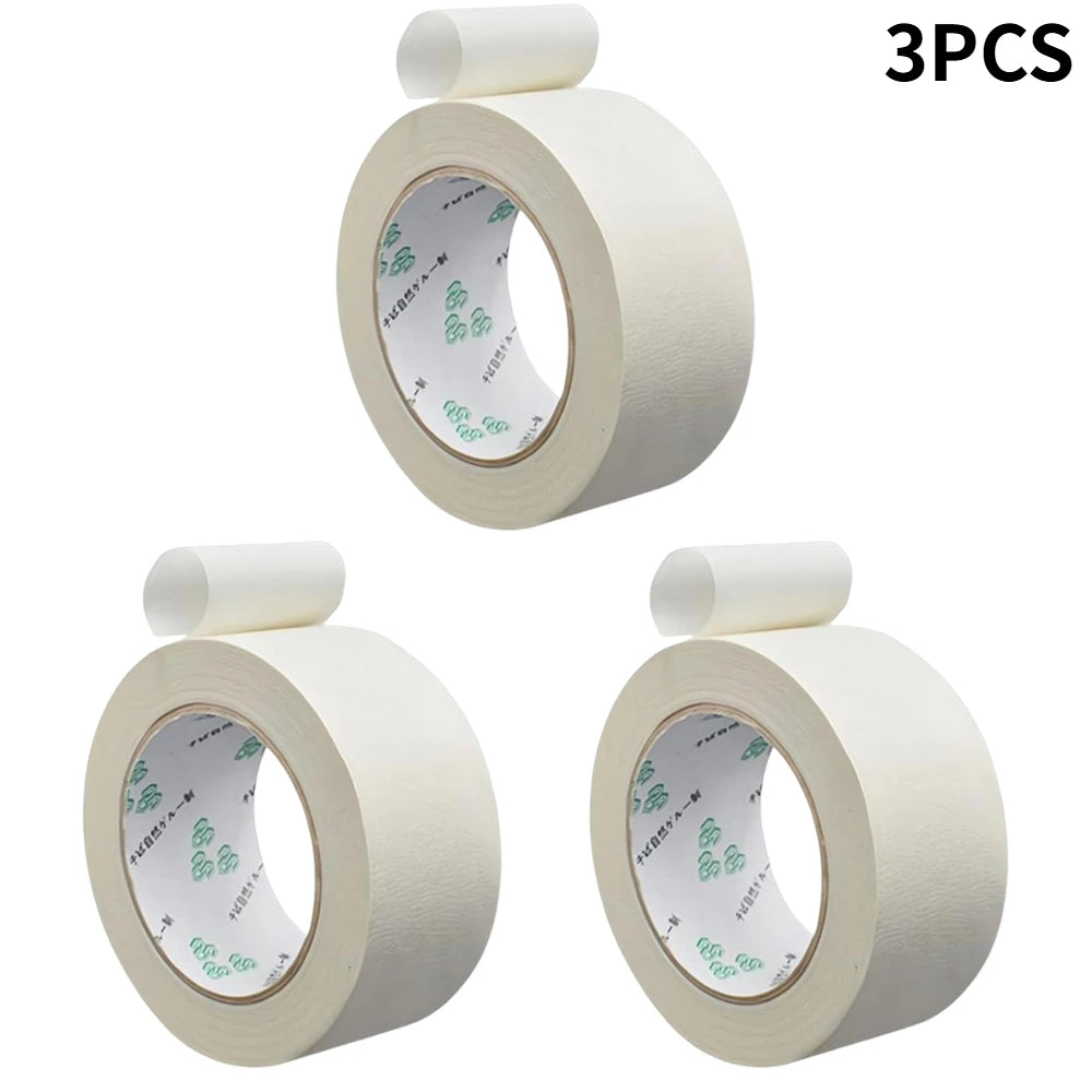 50mmx50m Painter Masking Tape Writable No Residue Easy Tear Single Side Paper Tapefor Car Wall Floor Painting Packaging Sealing Oasis Select 50m X 3