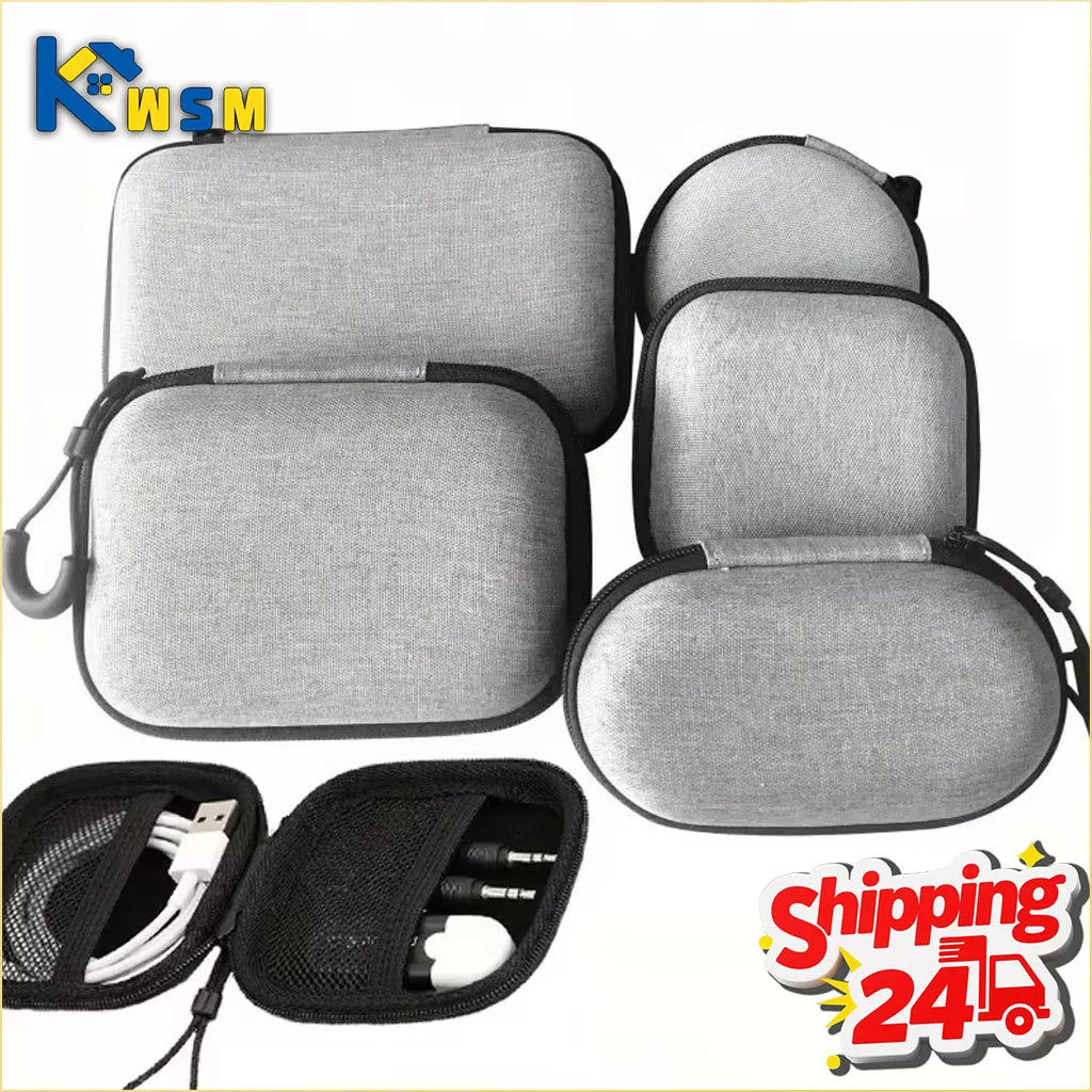 Portable Electronics Organizer Bag for Earphones Charger Cables Hard Drive EVA Hard Shell with Zipper Travel Case Carrying Pouch Oasis Select