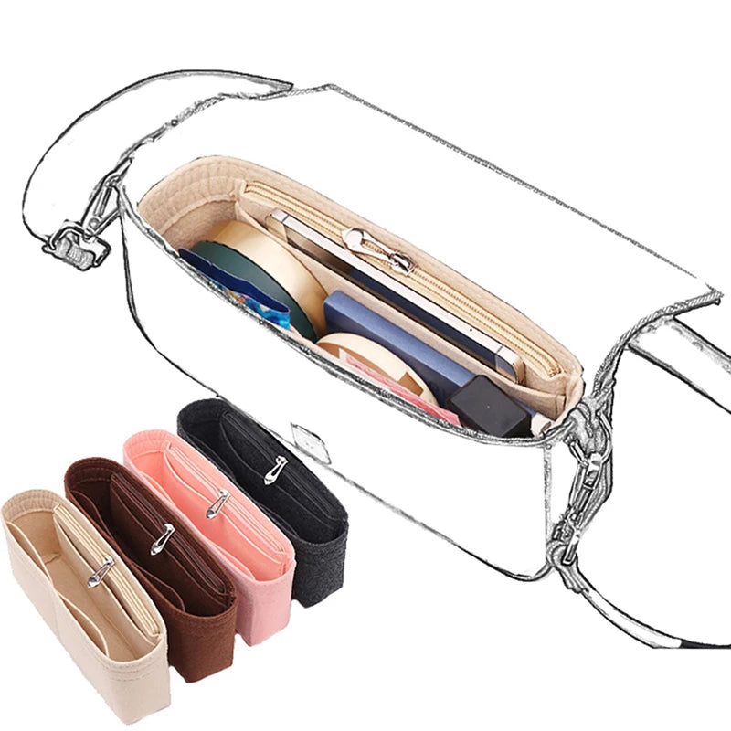 1PC Felt Insert Bag Organizer, Makeup Organizers, Liner Perfect for Brand Women's Handbags For And Cosmetic Bags Oasis Select