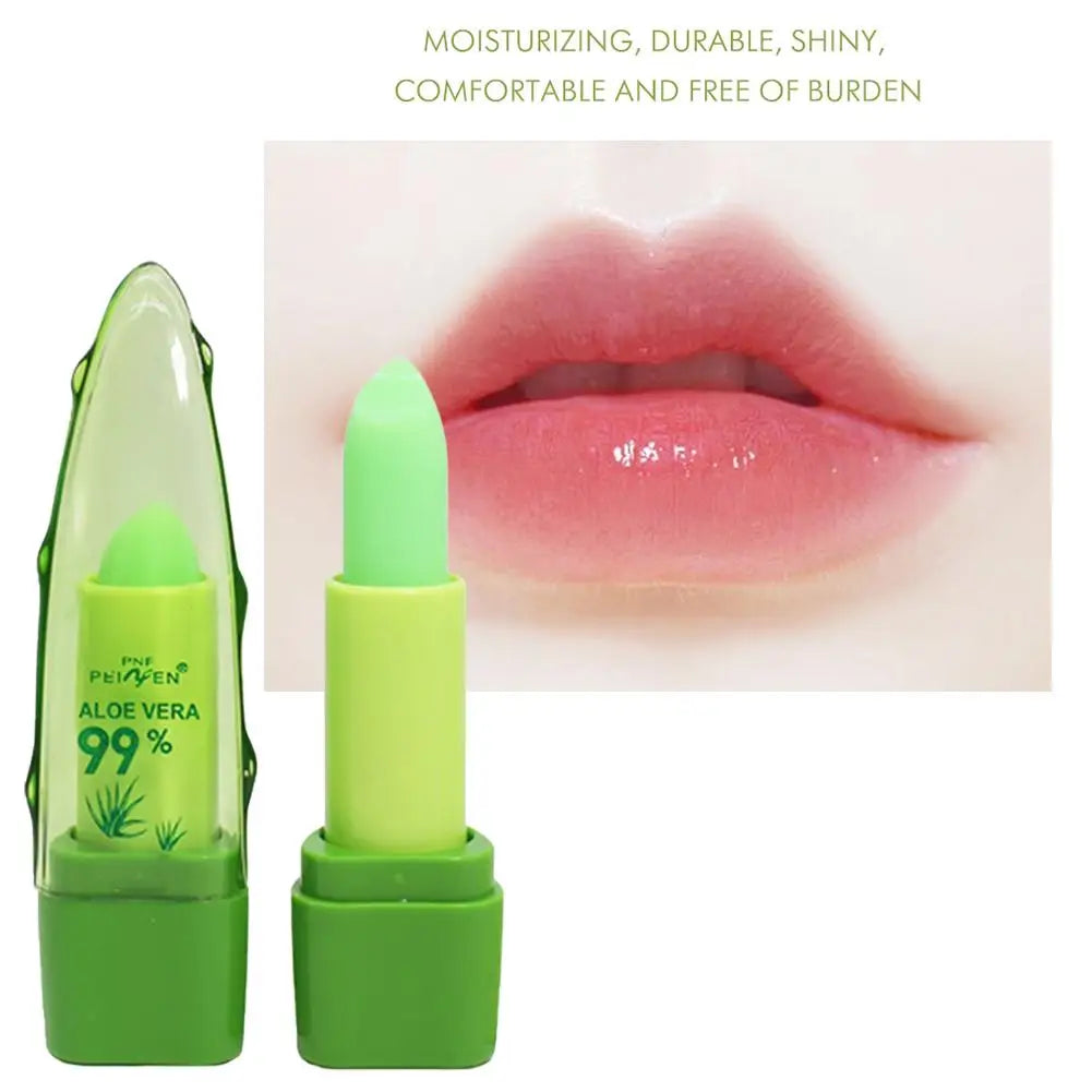 Aloe Vera Discolored Lip Balm/Lip Tint Magic Color Changing Lipstick Moisturizing Lasting Nourishing Lip Gloss Lip Makeup Care Oasis Select