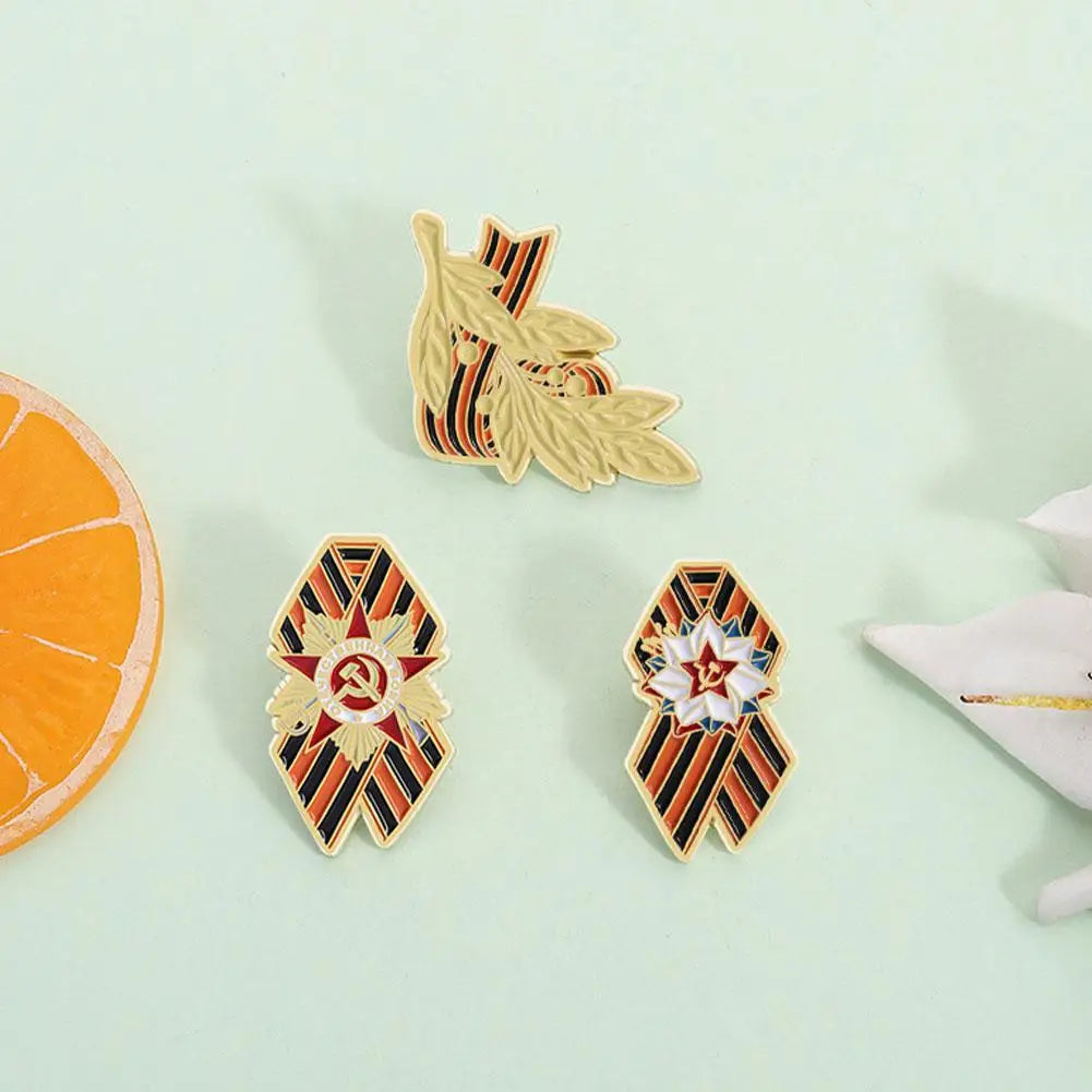 St. George Enamel Pin Brooch – Victory Day Memorial Badge