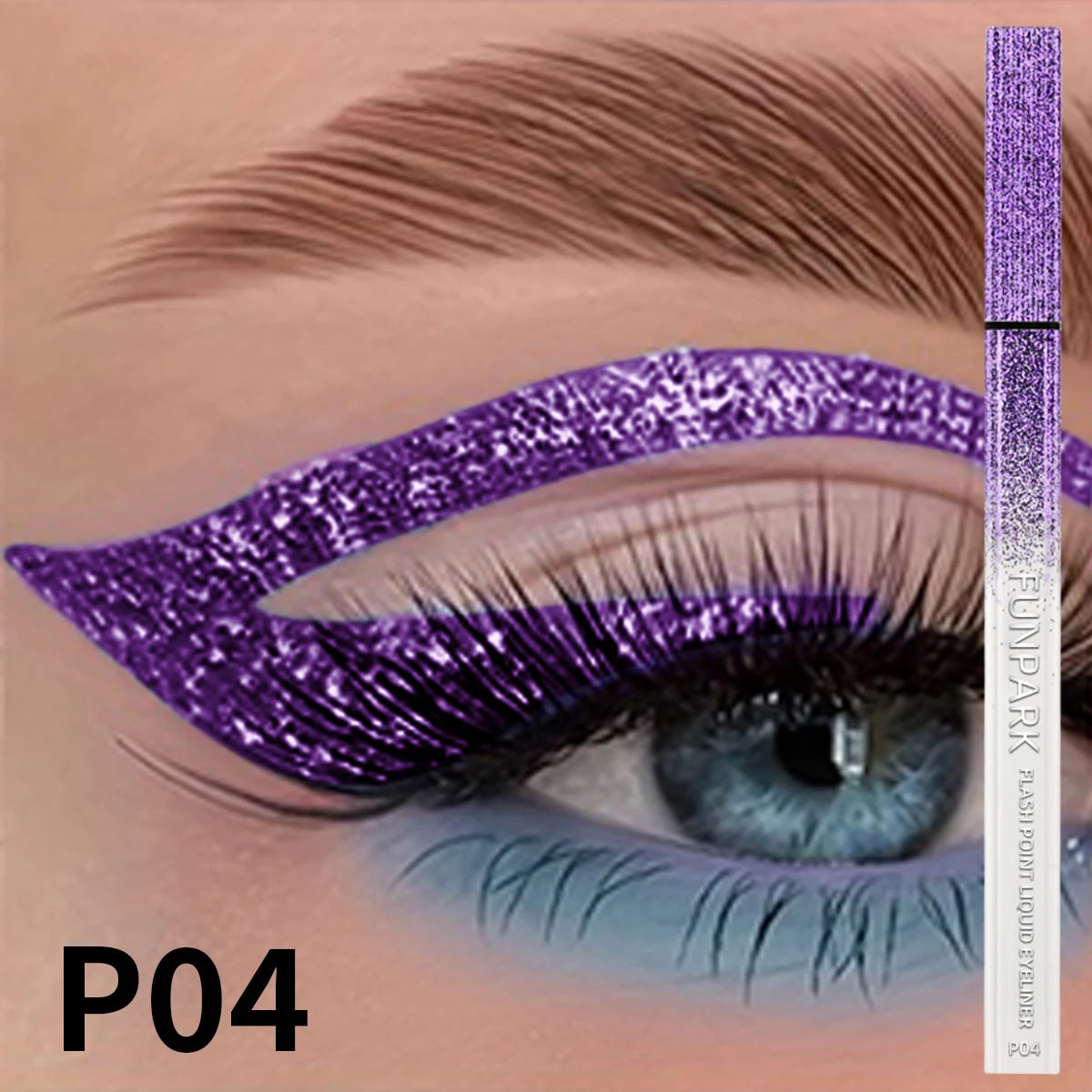 FUNPARK Glitter Liquid Eyeliner Pen – Waterproof & Long-Lasting