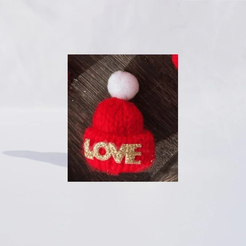 Mini Christmas Wine Bottle Covers Santa Hats Scarf Christmas Scarf Santa Hats for Dolls Home Decor Christmas Supplies Oasis Select Olive