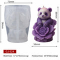 3D Panda Peony Silicone Candle Mold | Food-Grade DIY Craft