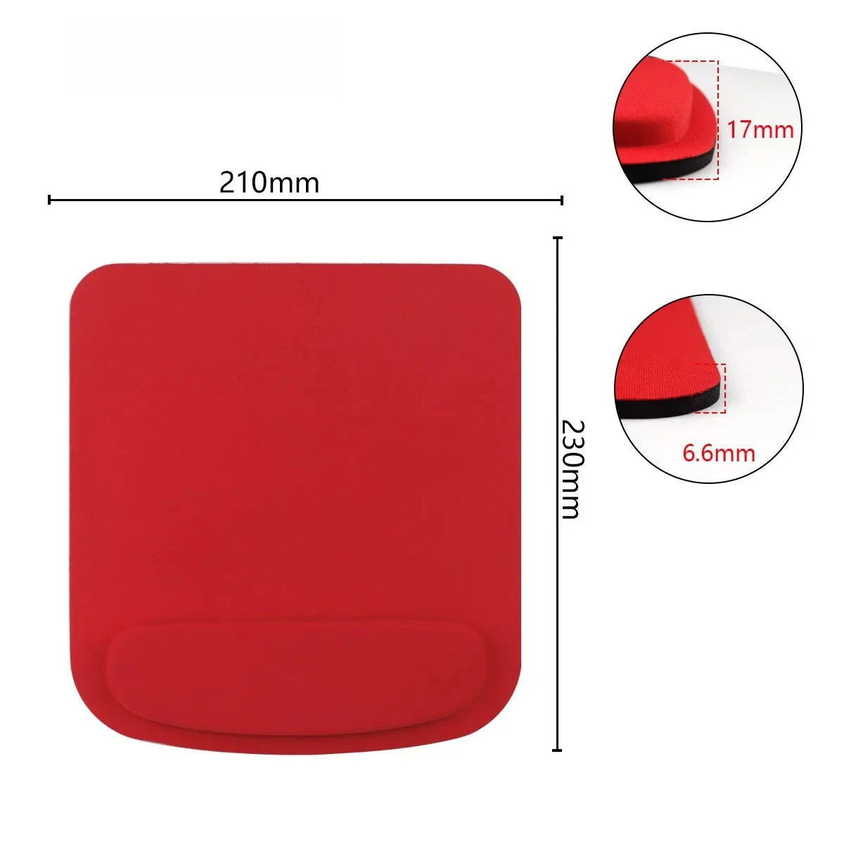 EVA Wrist Mouse Pad Computer Mouse Wrist Supports Slow Rebound Memory Sponge Keyboard Mouse Laptop Desktop Pad Oasis Select red