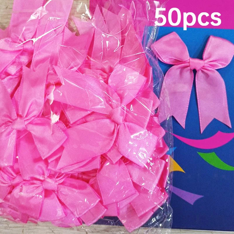 50pcs, decorative bow 3.35 inches, gift wrapping decoration, wedding, holiday and DIY crafts, birthday gifts, accessories Oasis Select Dark pink 50pcs Other
