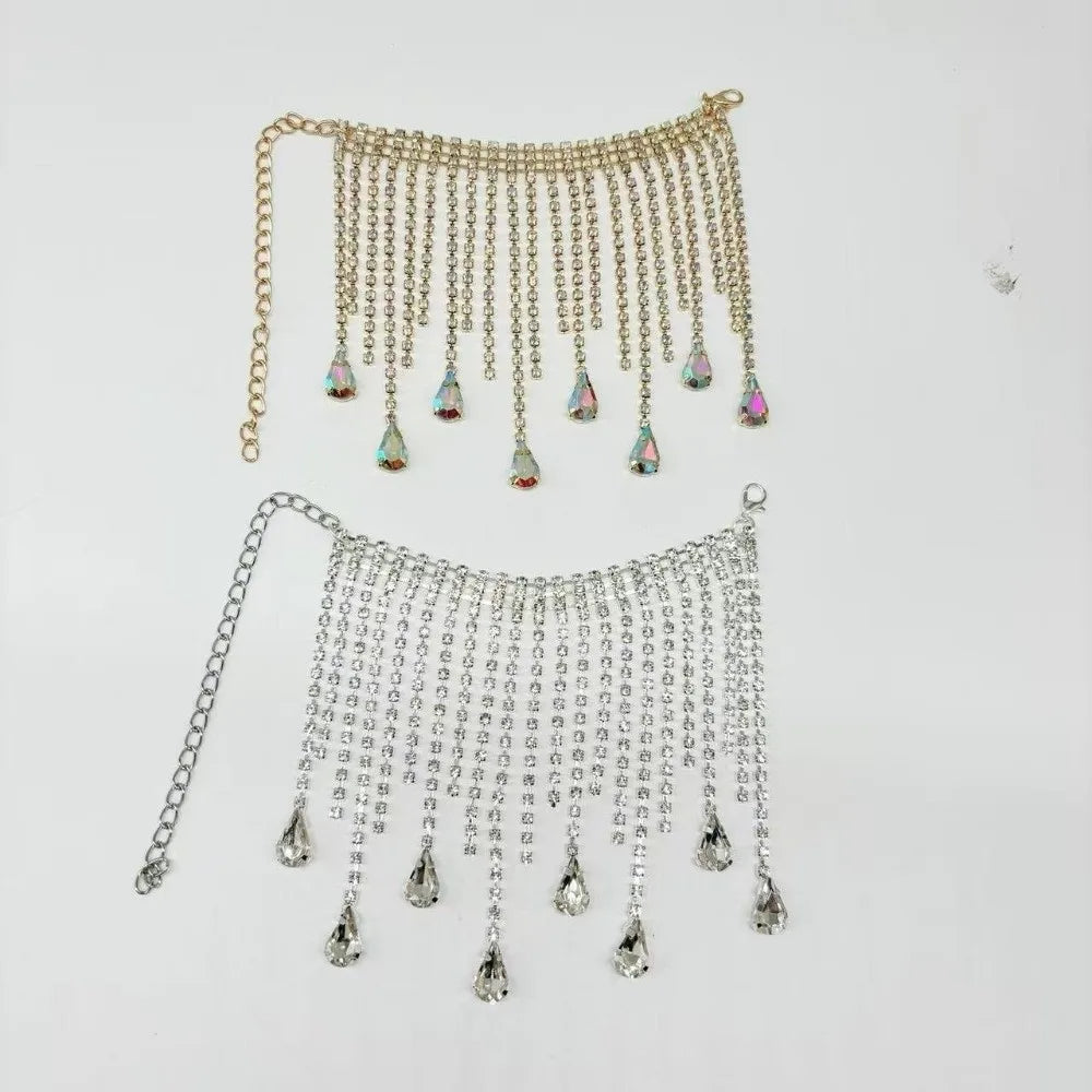 Crystal Rhinestone Fringe Bottle Cover – Elegant Tassel Chain