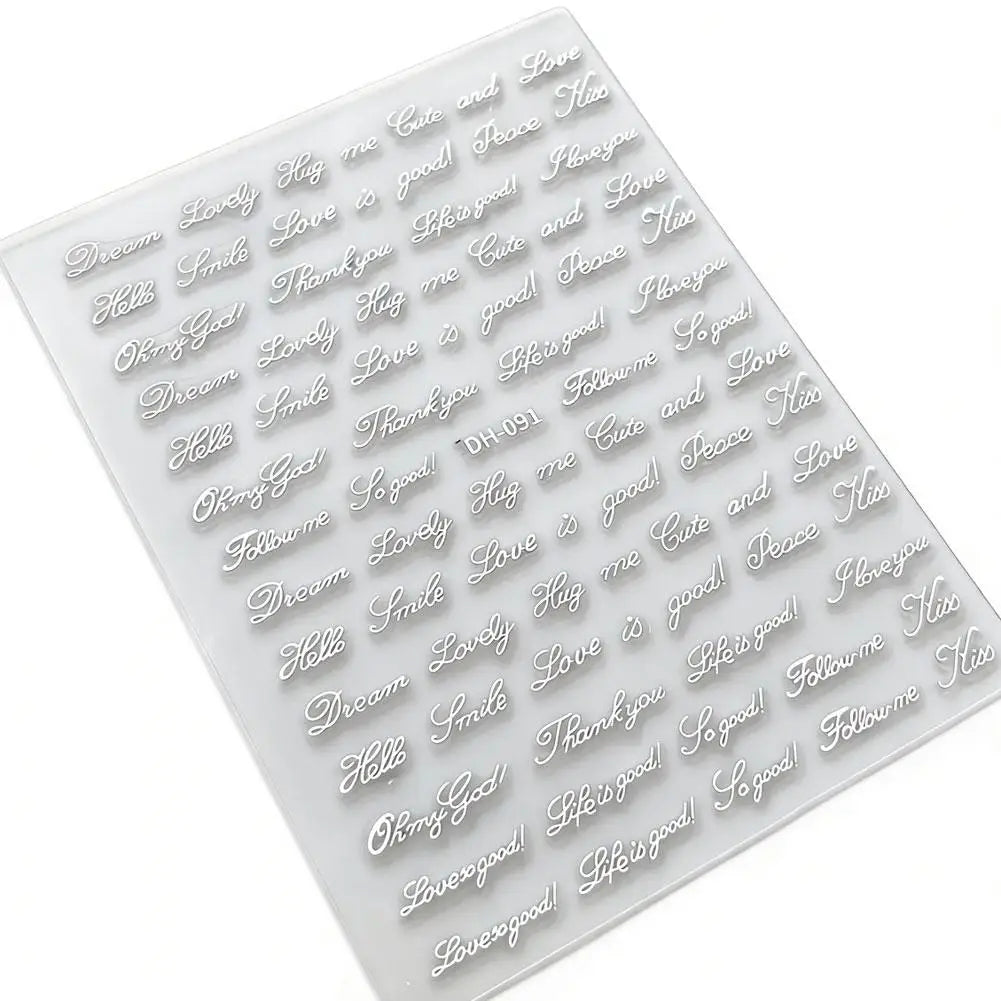 3D English Letter Nail Stickers – Gold & Silver Alphabet Decals Nail Art Stickers Oasis Select A