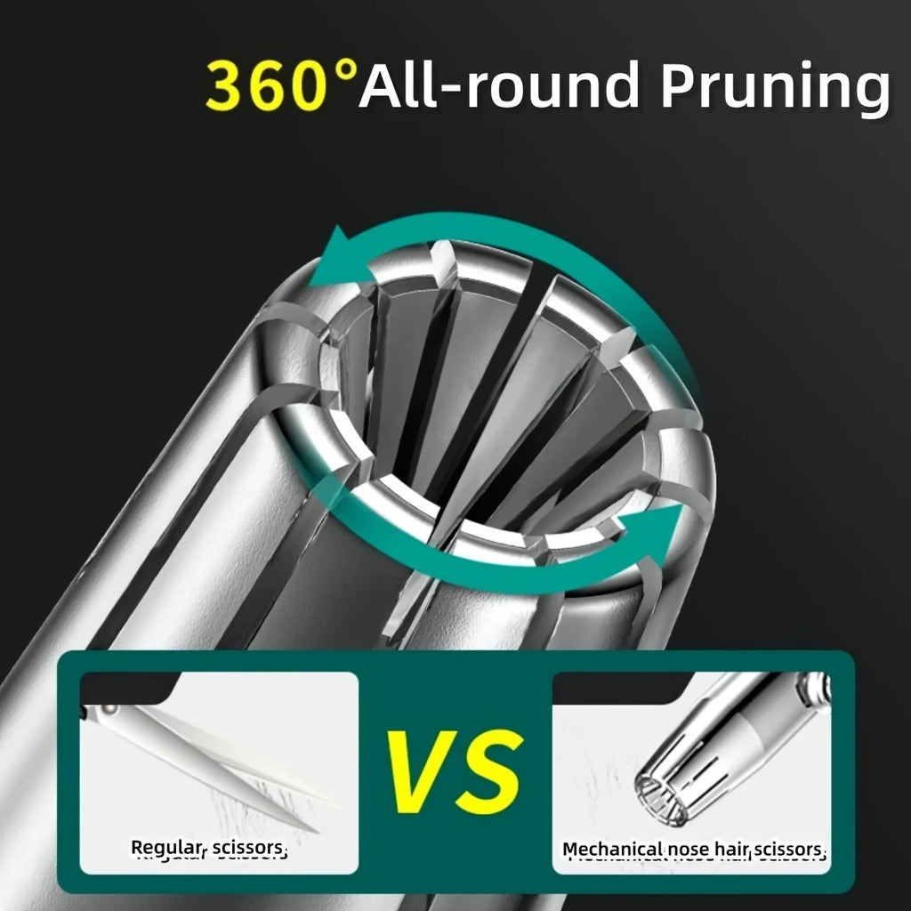 Portable Stainless Steel Nose Hair Trimmer For Men/Women Manual And Washable Ear And Nose Hair Remover Shaver With Precisio Oasis Select