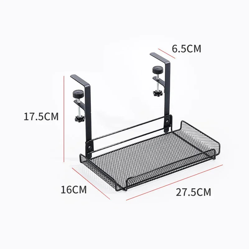 Under Desk Cable Management Tray No Drill Steel Desk Cable Organizers Wire Management Tray Cable Management Rack Storage Shelf Oasis Select Black