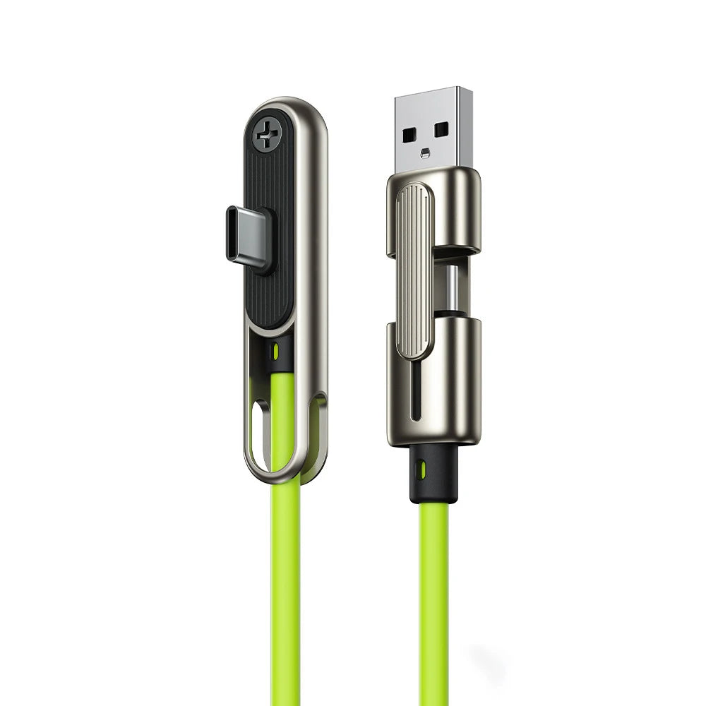 Newest USB To Type C 240W Fast Charging Cable Phone Tablet Foldable Holder Charging Cable Folding Bracket Earphone Data Wire Oasis Select GN 1.2m
