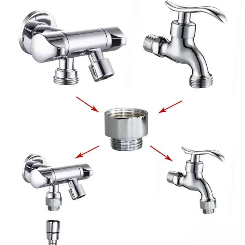 Water Faucet Connector Threaded Connector Washing Machine Faucet Converter Garden Hydrant Adapter Kitchen Bathroom Accessories Oasis Select