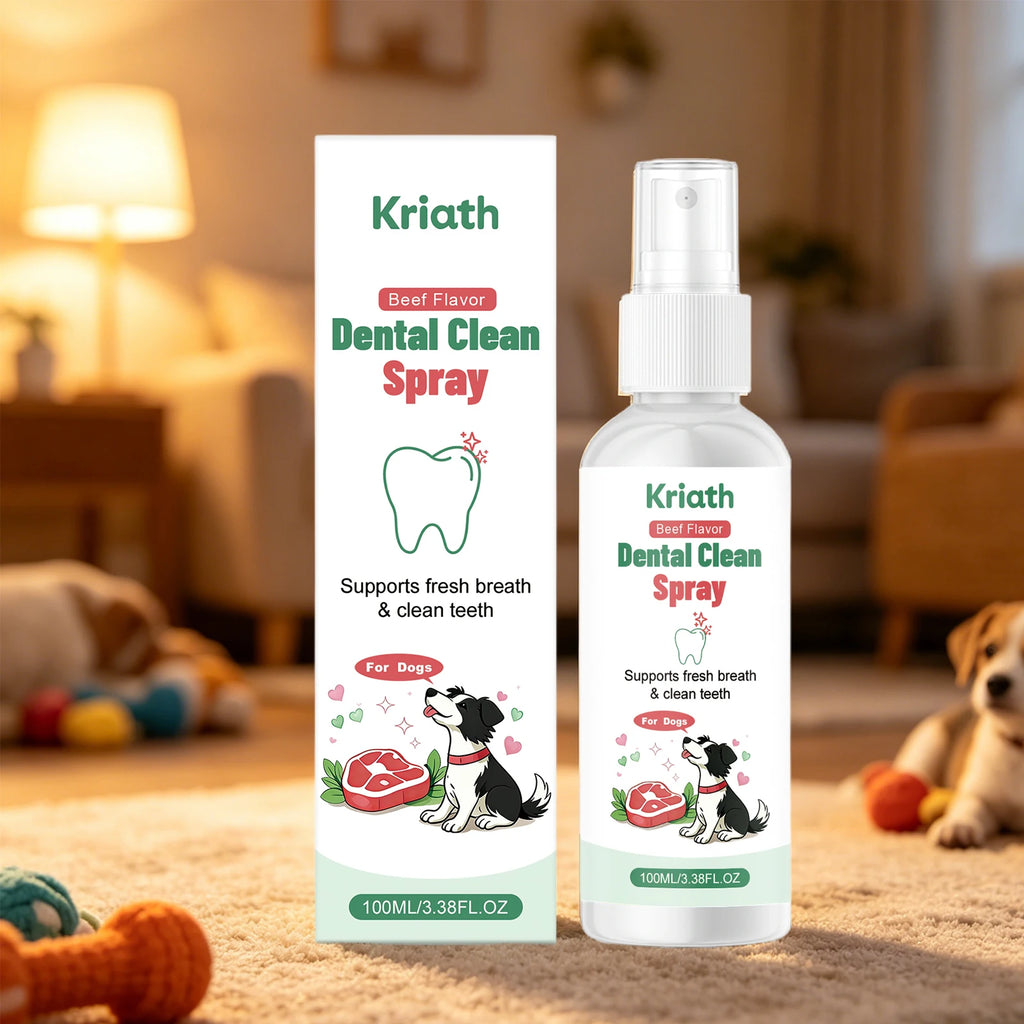 Dog Oral Care Spray Beef Flavor Reduces Plaque & Tartar Buildup Breath Freshener Eliminates Bad Breath Daily Oral Care Oasis Select Default Title