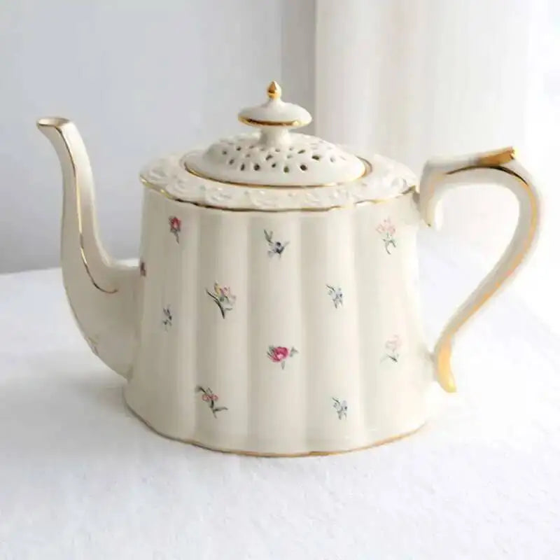 British European French Ceramic Coffee Cup And Dish Set Afternoon Teapot Dessert Teapot Coffee Mug Teacup Pot Kitchen Drinkware Oasis Select