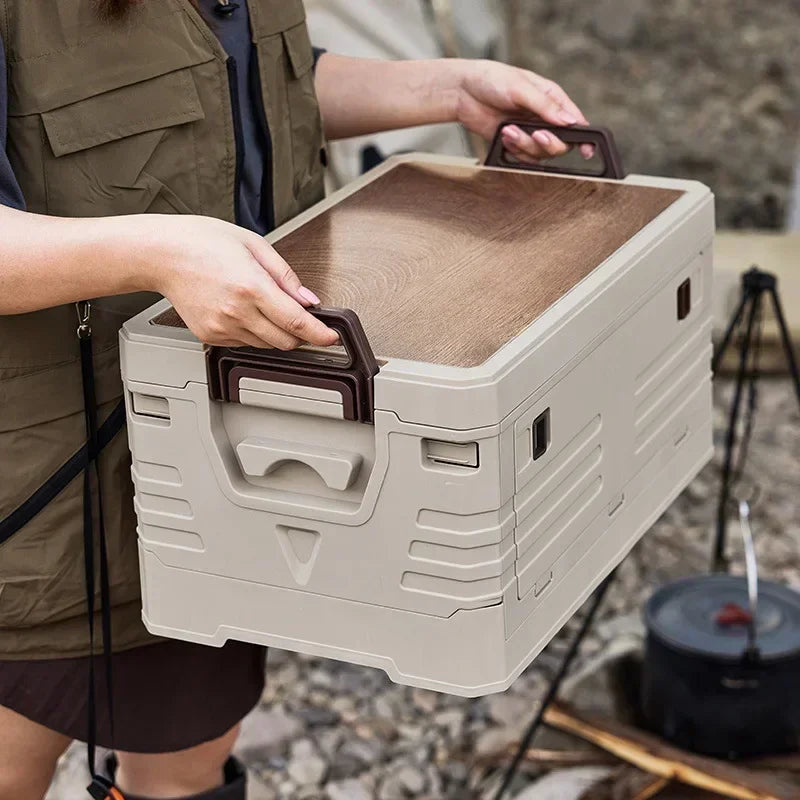 Multi-functional Outdoor storage box Household dustproof portable foldable large camping side door storage box Car finishing box Oasis Select