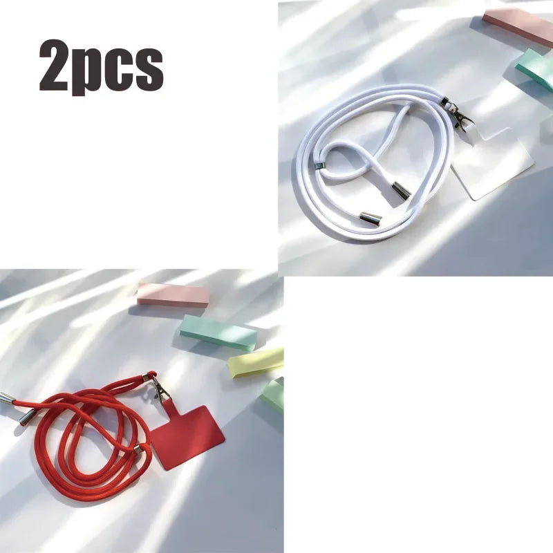 1/4pcs Crossbody Lanyard Necklace Strap Universal Mobile Phone Lanyard Long Adjustment Phone With Clip Safety Anti-Lost Lanyard Oasis Select 2pcs mix 2