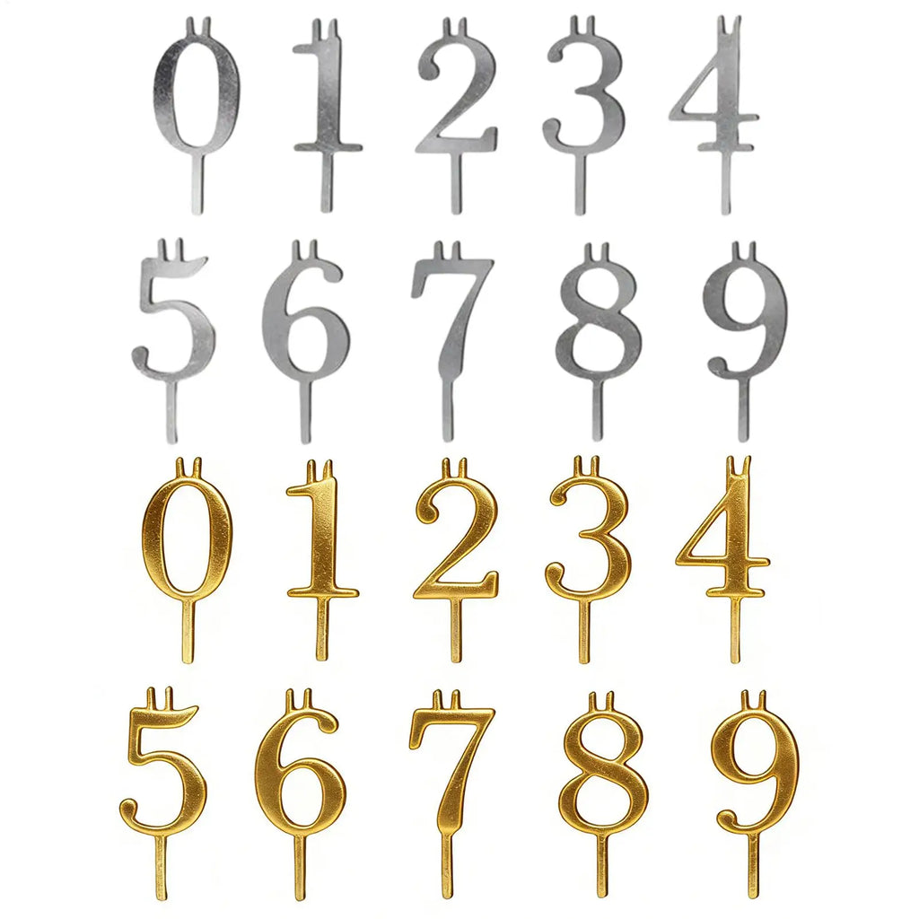 Happy Birthday Number Cake Candles 0-9 Number Candle Cake Topper Birthday Party Wedding Cake Candle Party Supplies Decoration Oasis Select
