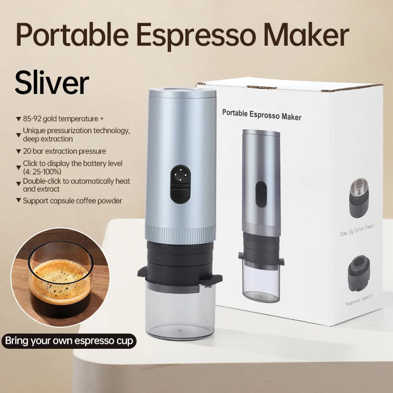 Portable 3-in-1 Espresso Machine 20 Bar USB Car & Camping