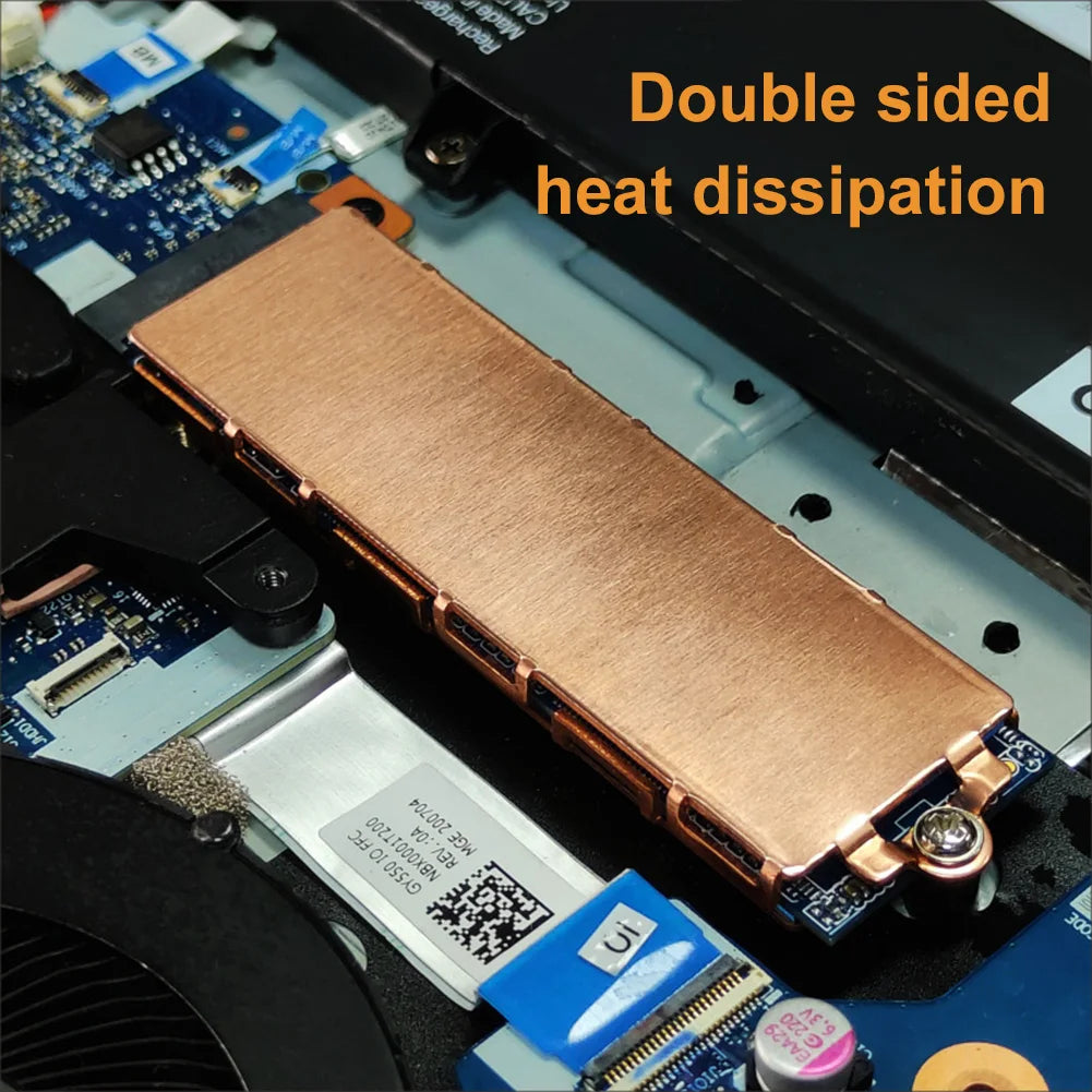 M.2 NVMe SSD Copper Heatsink with Thermal Pads – 2280 Laptop SSD Heatsink Cooler Oasis Select
