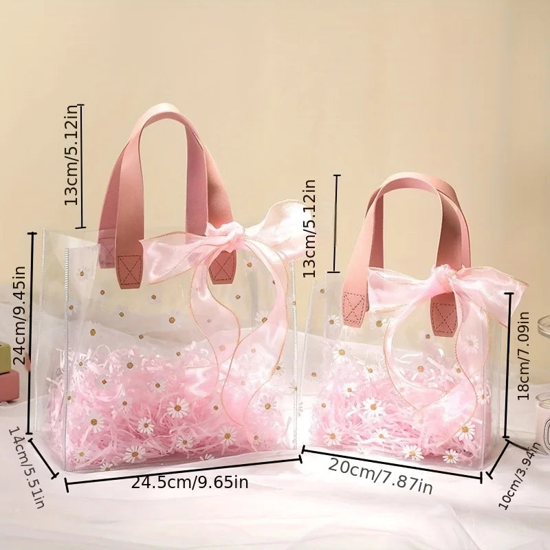 1PC Daisy Tote Gift Bag Candy Bag Thanksgiving, Day of the Dead, Eid al-Fitr, Deepavali, Christmas Portable Gift Jewelry Bag Oasis Select