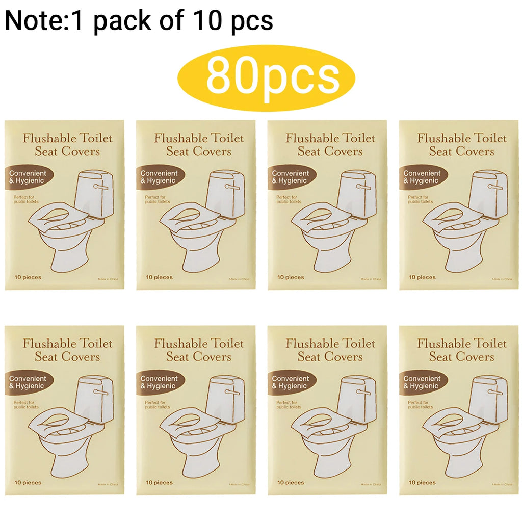 80/50/20pcs flushable toilet mat, disposable toilet seat, public restroom, airplane and camping, adult toilet essentials Oasis Select 80pcs