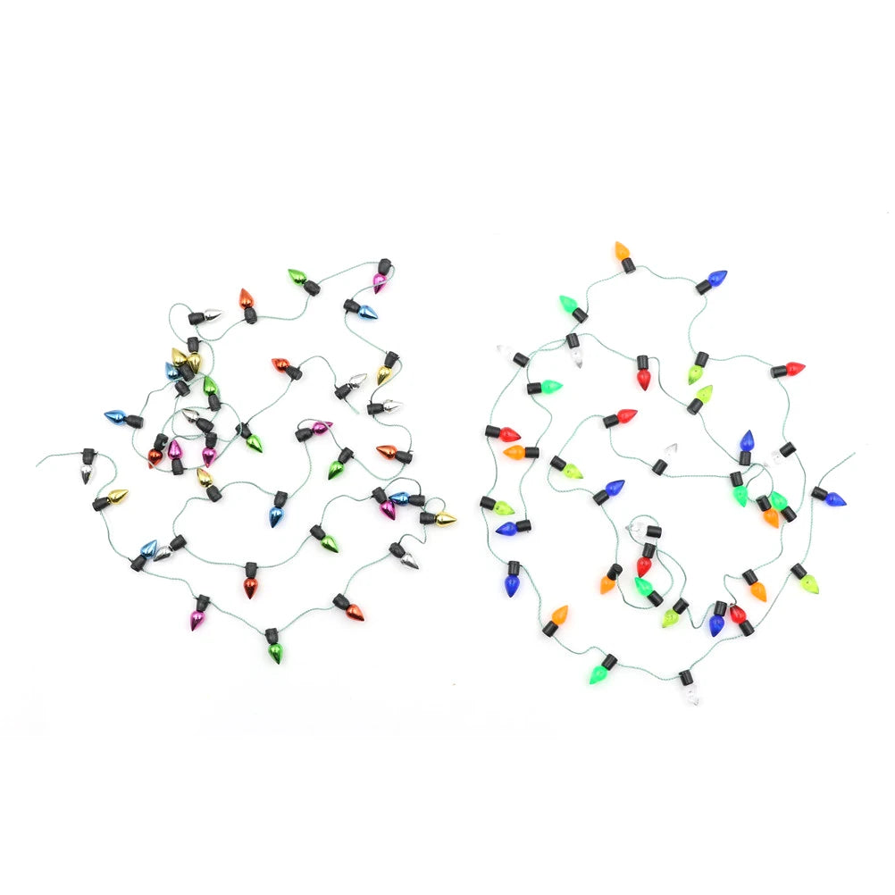 1m Dollhouse Miniature A String Of Multi-coloured Plastic Christmas Lights The Bulb Will Not Be Bright Oasis Select