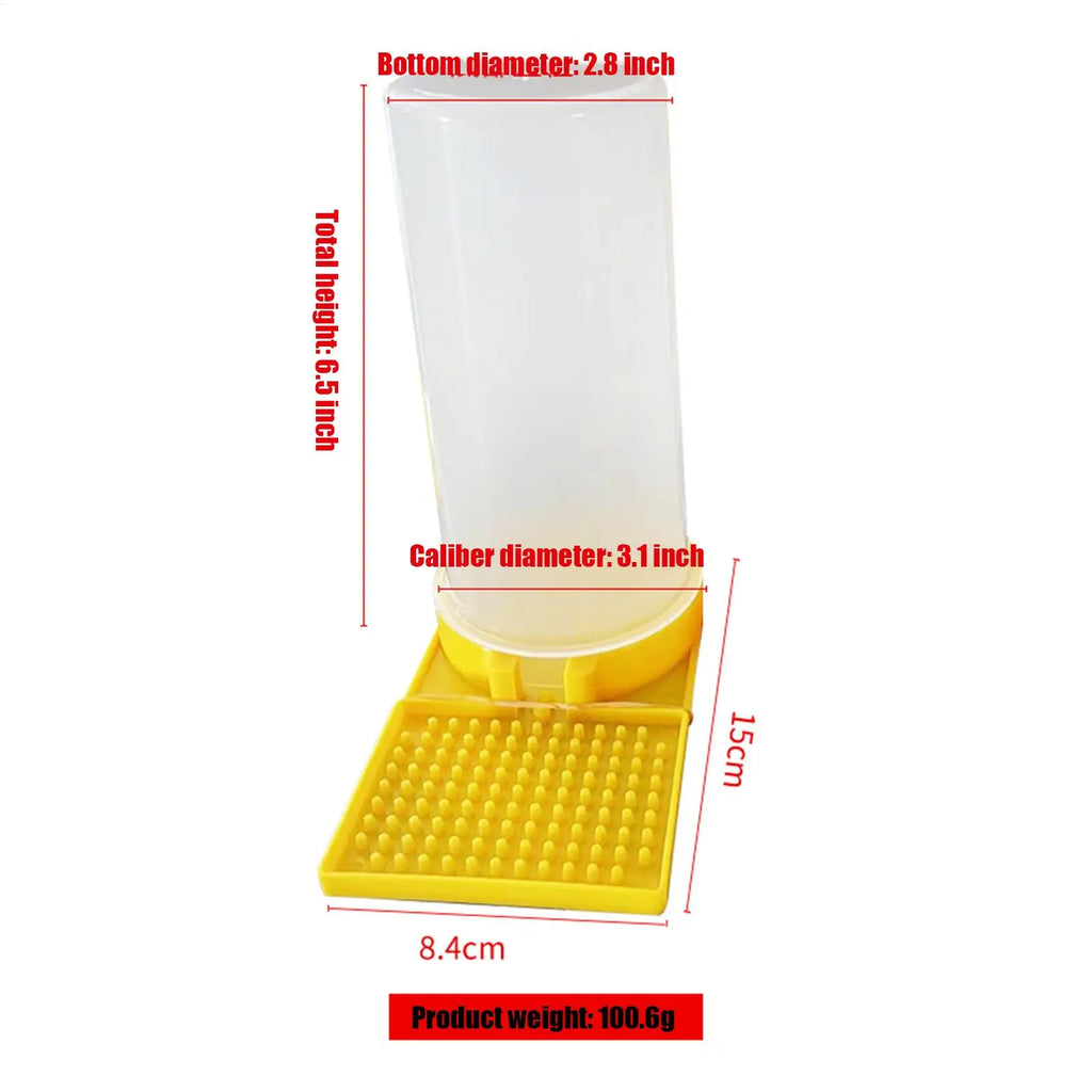 Poultry Feeder Water Cup Leakproof Large Capacity Clear Feeder Water Cup Feeding Container for Chicks Quail Bee Feeders Oasis Select