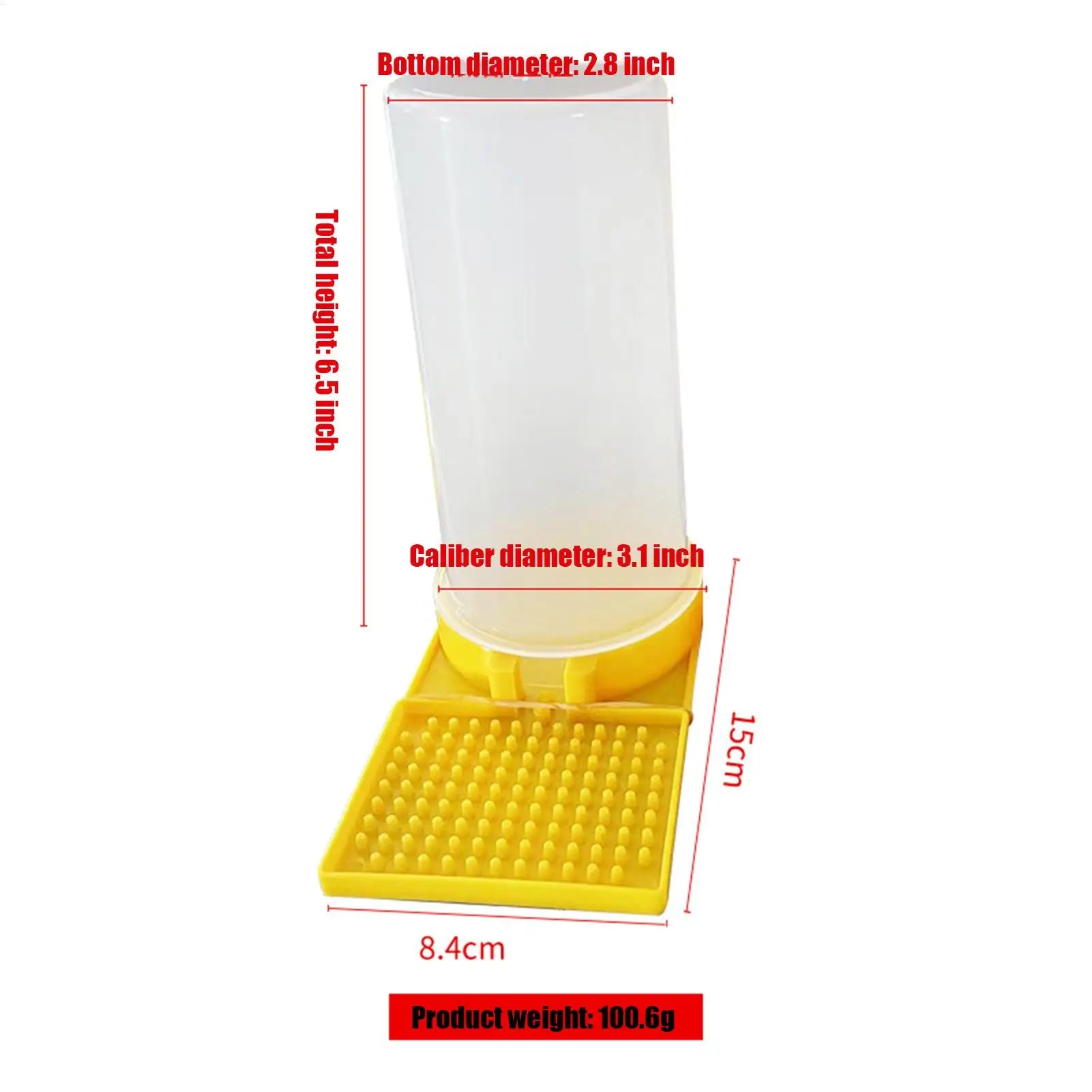 Poultry Feeder Water Cup Leakproof Large Capacity Clear Feeder Water Cup Feeding Container for Chicks Quail Bee Feeders Oasis Select