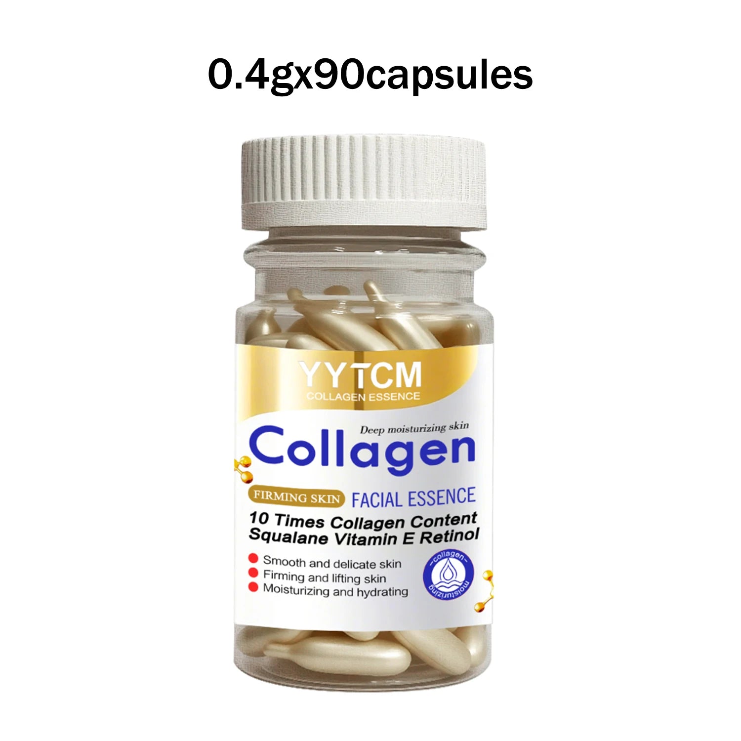 Collagen Firming Capsule Essence Moisturizes Hydrates And Smooths The Skin. With Squalane, Retinol 18/30/48/60/90/180 Capsules Oasis Select 1bottle 90capsules