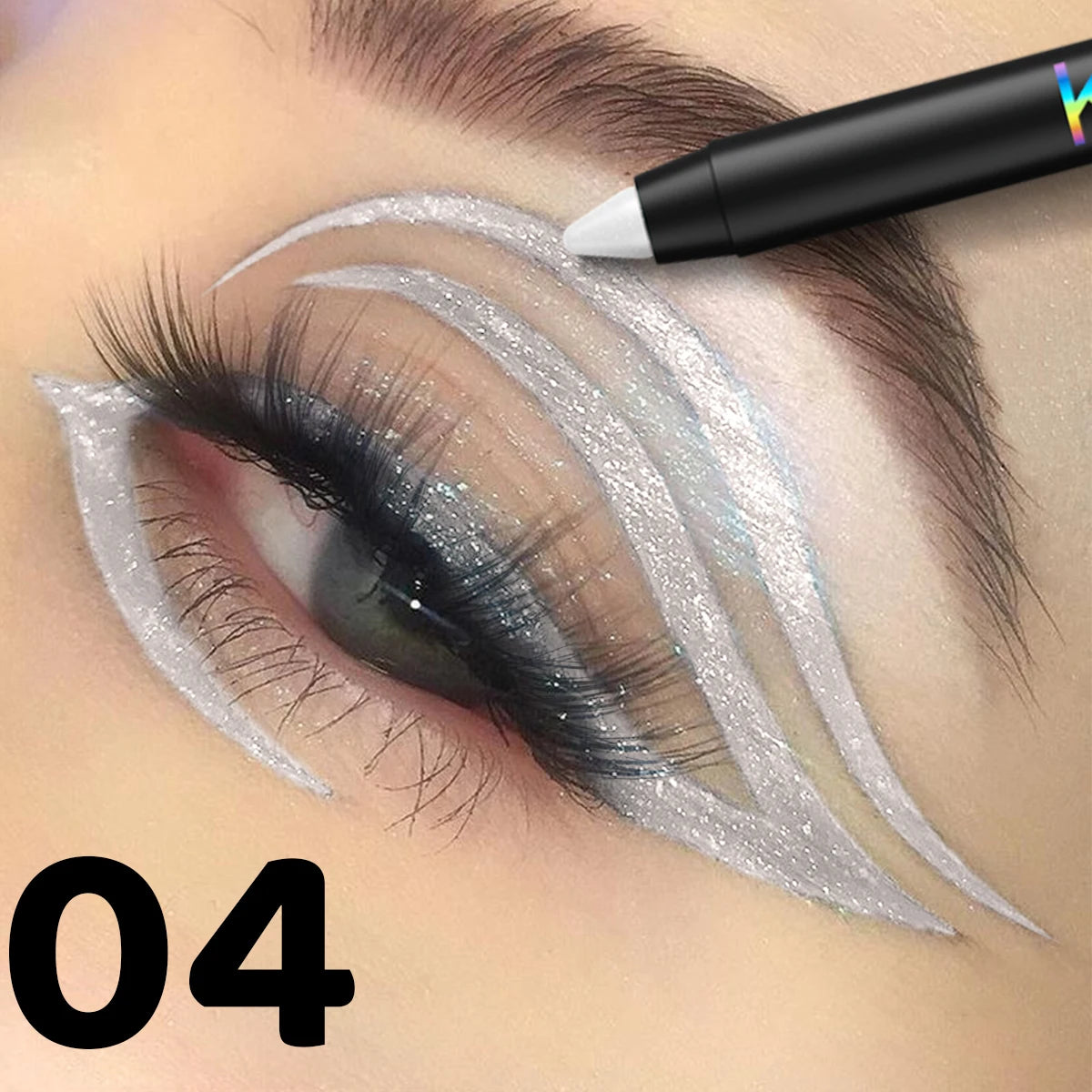 FUNPARK Glitter Metallic Eyeliner Pen – Waterproof, 10 Colors