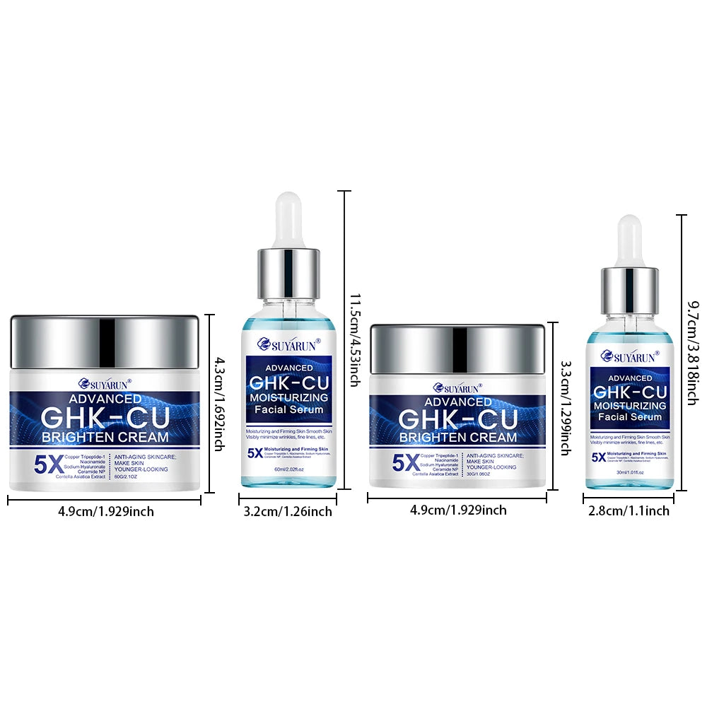 SUYARUN GHK-CU Cream & Serum – Firming Face Moisturizer Face Cream & Serum Set Oasis Select