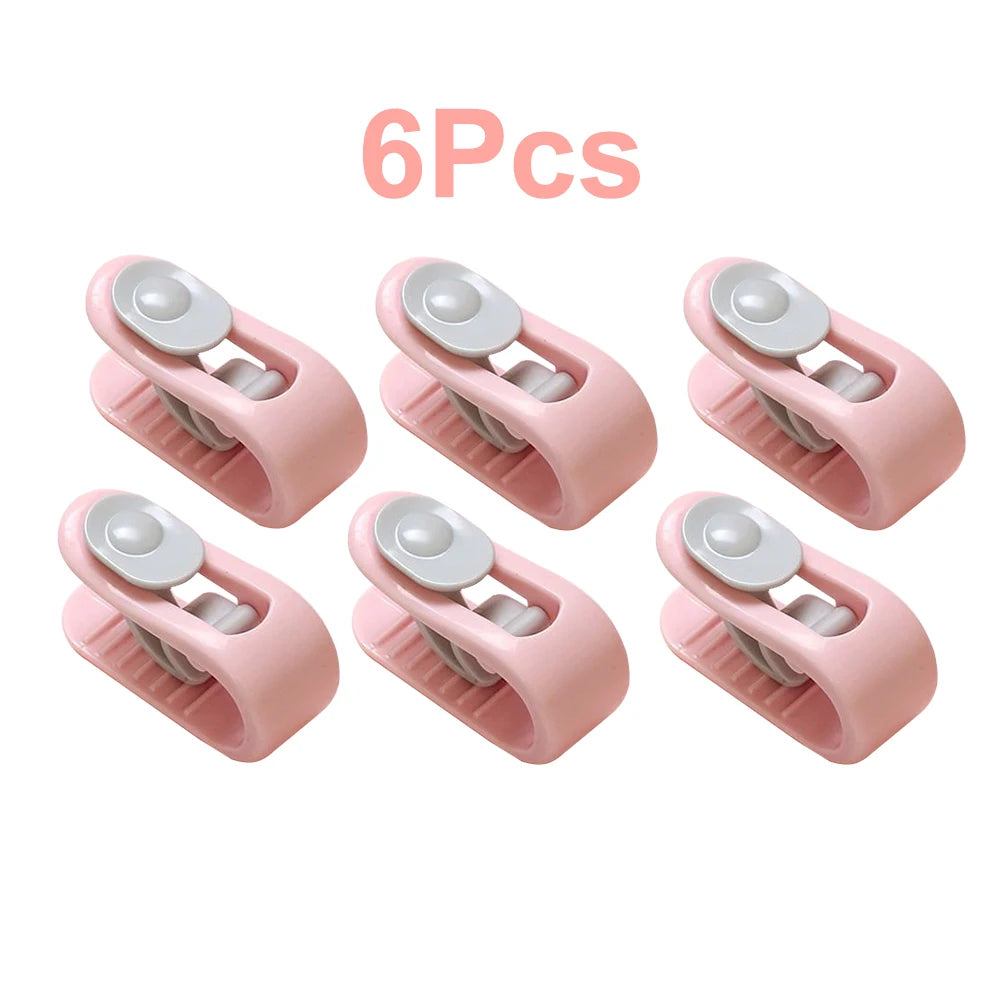6pc Bed Sheet Clips Quilt Fasteners Quilt Drying Clips Bed Sheet Drying, Non-Slip Curtain Clips Duvet Cover Clamps Fixing Device Oasis Select 6Pcs pink