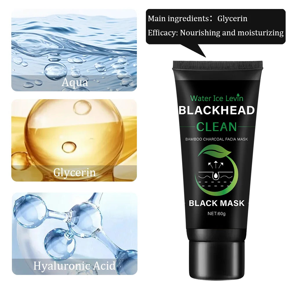 Bamboo Charcoal Fiber Mask Blackhead Removal Deep Mask Deep Cleansing Cleansing Exfoliating Mask Treatment Black Mask Oasis Select