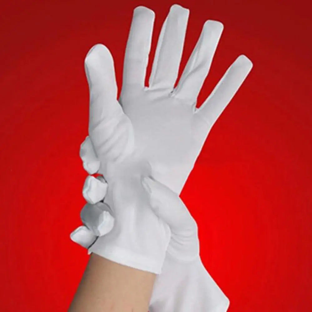 2pcs White Formal Gloves Tuxedo Honor Guard Parade Inspection Collection Serve Thin Gloves Thick Gloves Performance Gloves Men Oasis Select